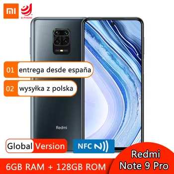 Перейти на Алиэкспресс и купить Глобальная версия смартфона Xiaomi Redmi Note 9 Pro 6 ГБ 64 Гб 128 ГБ NFC Snapdragon 720G 64-мегапиксельная четырехъядерная камера 6,67 дюймDotDisplay 5020 мАч