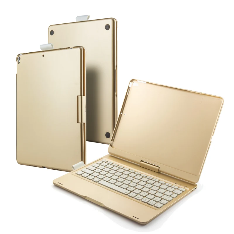 Gold Witsp@ d вращающийся 360 4,0 Bluetooth Беспроводная пластиковая клавиатура Жесткий Чехол для iPad Pro 10,5 дюймов /iPad Air 10,5(3rd Gen - Цвет: Gold