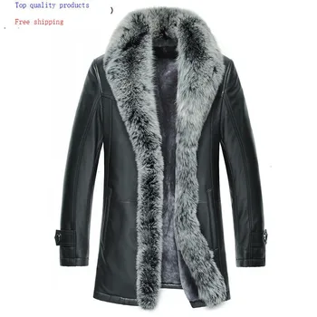 

Leather Jacket Genuine Leather Real Sheepskin Coat Men Wool Fur Winter Coat Men Jaqueta De Couro WPKDS01510 YY1359