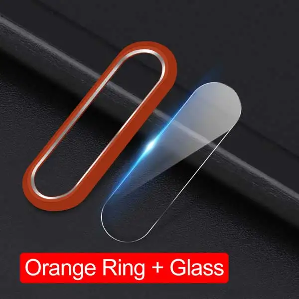 Для huawei Nova 5T чехол для huawei Nova 5i 5 Pro 5T 4 чехол для объектива камеры защитный кольцевой чехол Защита экрана из закаленного стекла - Цвет: Orange Ring Glass