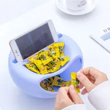 Гостиная поднос для закусок двухслойные дыни тарелки для семечек пластиковые семена дыни коробка конфет сухофрукты тарелки