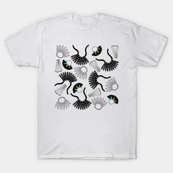 

RBG Collars T-Shirt Ruth Bader Ginsburg Surrounding Print Graphic Women Tshirt Quotes Feminist Summer Short Sleeve Female Tops