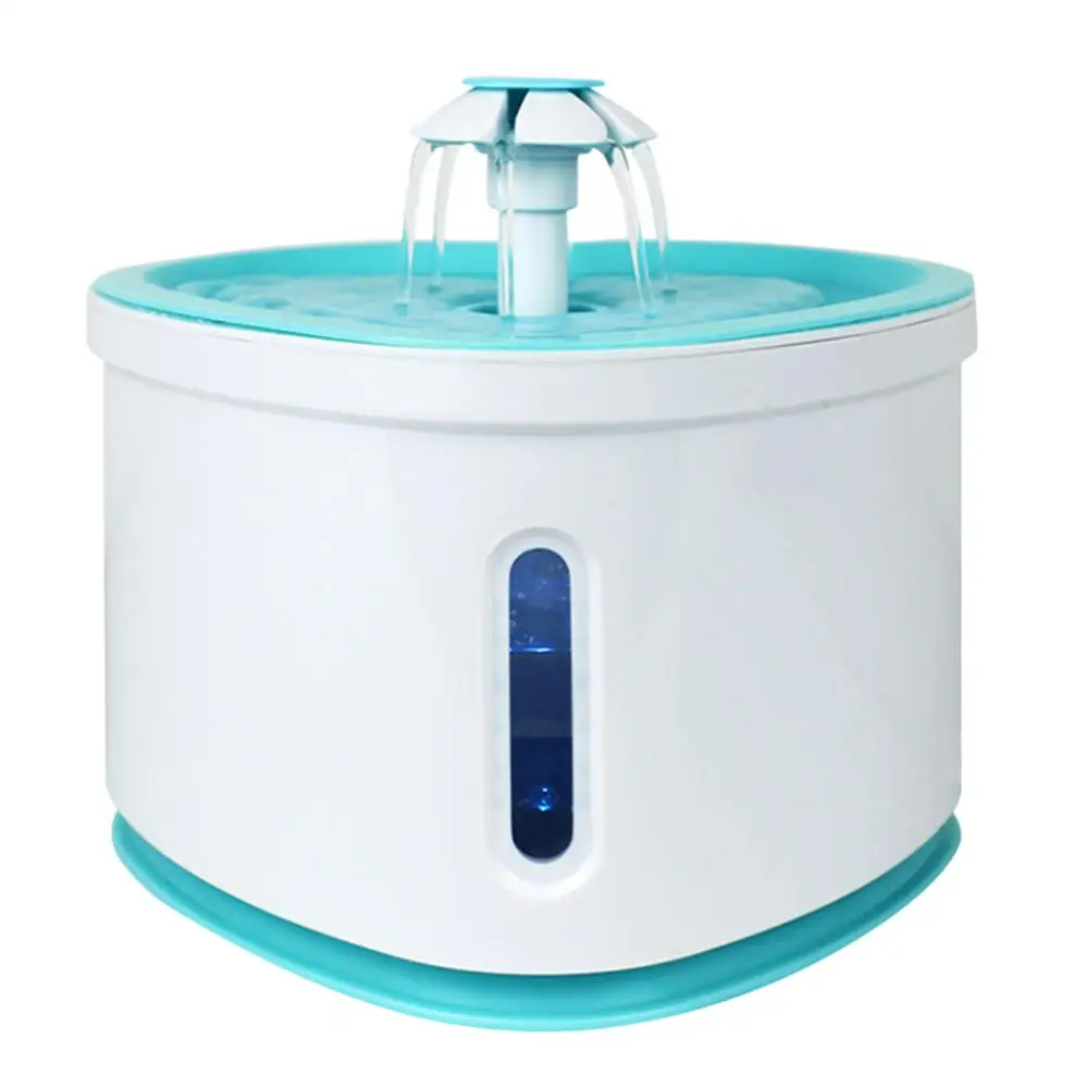 2L автоматический фонтан для воды для домашних животных, кошек, светодиодный, электрический, USB, для собак, кошек, домашних животных, немой питатель, питатель, миска для домашних животных, питьевой фонтан, диспенсер - Цвет: Blue  machine