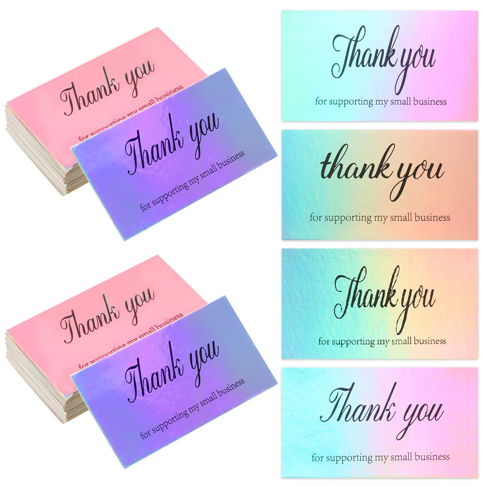 30/50PCS Thanks Note Card Online Retail Praise Label "Thank You For
