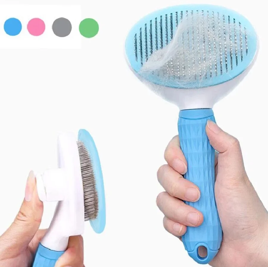 Dog Hair Removal Grooming Comb Cat Flea Com Pet Cats Comb for Dogs Grooming Tool Automatic Hair Brush Trimmer silicone multi purpose pet dog cat brush hair fur shedding trimmer grooming rake professional removal comb pet tool