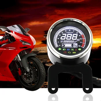

Digital Speedometer Odometer Tachometer White Light Interior Universal