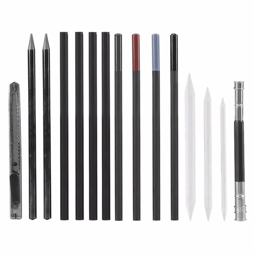 48 шт./пакет карандаш профессиональный карандаш для эскизов комплект эскиз графитовый угольный карандаш ластик Карандаш Набор для рисования оптом