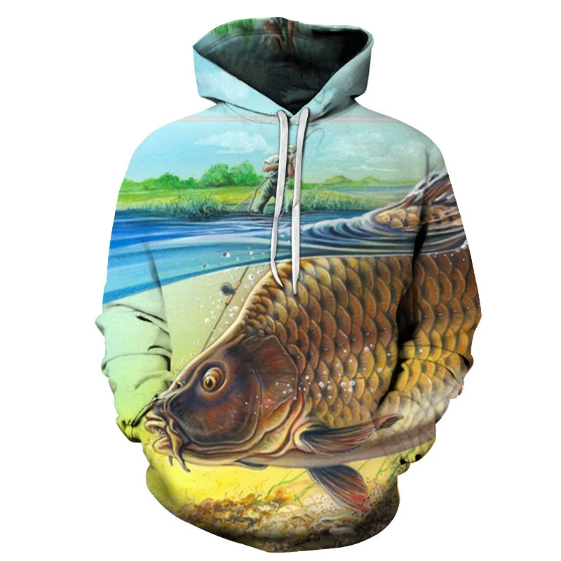 

Fish Print Hoodies Seaworld 3D Men Tracksuits Sweatshirt Unisex ZOOTOP BEAR Brand Drop Ship Long Sleeve Pullover Summer