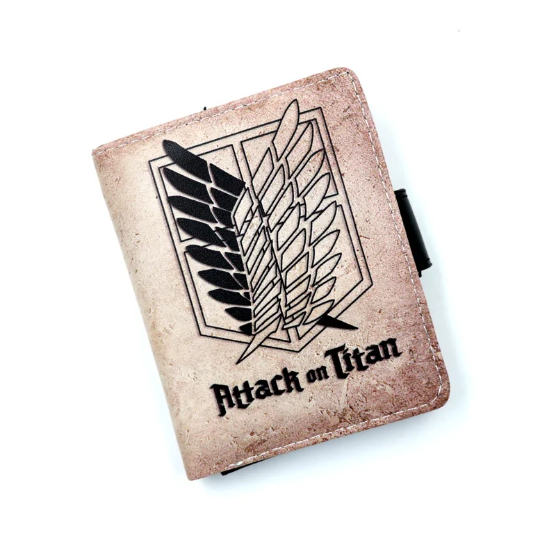 

Anime Attack On Titan Soft Button Wallet Zipper Coin Card Purse Type D
