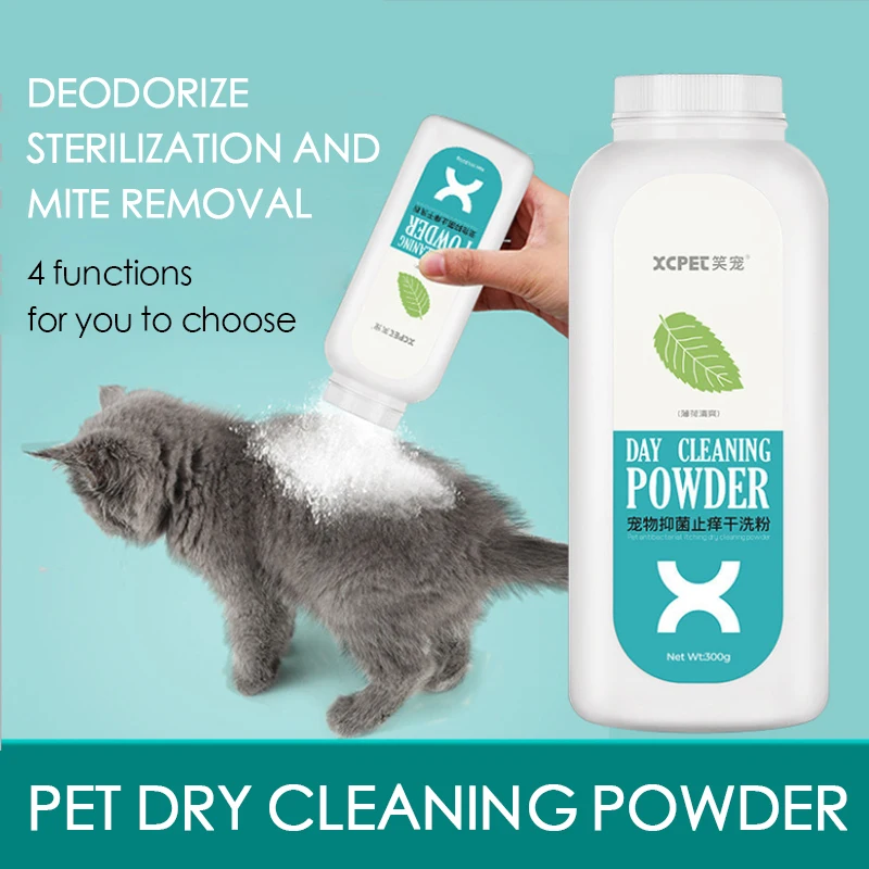 Порошок для сухой чистки домашних животных кошек котят одноразовый дезодорант