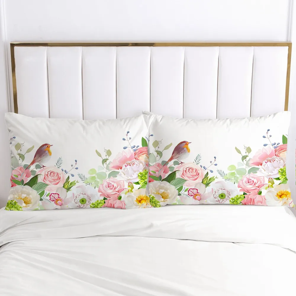 

3D Pillow Case Pillowcase Custom 50x70 50x75 50x80 70x70 Decorative Pillow Cover Bedding For Wedding Flowers Drop Ship