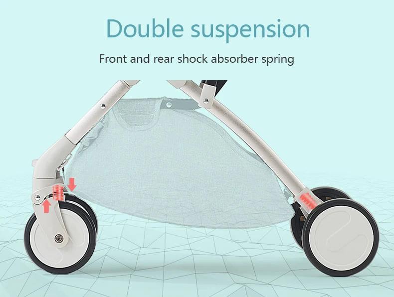 Быстрая! Двойные детские коляски могут сидеть и съемный ультра-светильник, портативная складная детская коляска