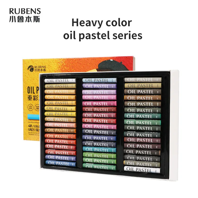 Paul Rubens Oil Pastel 12/18/24/36/48 Vibrant Colors Set for Kids Soft Easy To Use Safe and Non-toxic Children School Supplies