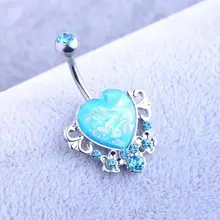 В форме сердца с украшением в виде кристаллов кольца для пупка подвеска на живот, пупок пирсинг ювелирные изделия Для женщин сексуальная ретро ювелирные изделия пирсинг-серьги для пупка, ювелирное изделие для тела