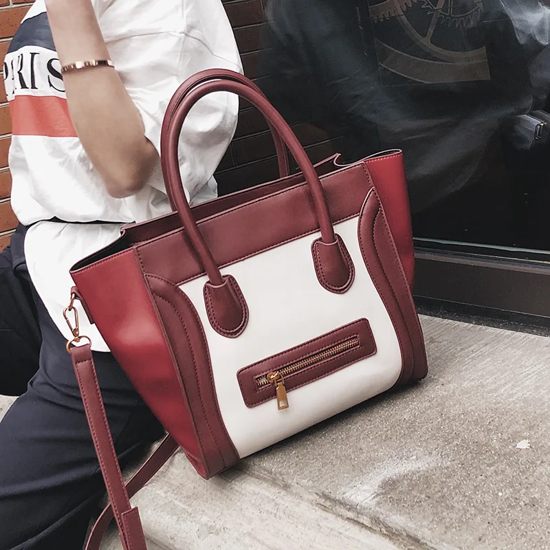 

Bag Women's 2019 New Style Fashion Contrast Color Smiling Face Bag Korean-style One-Shoulder Handbag Versitile Fashion Shoulder