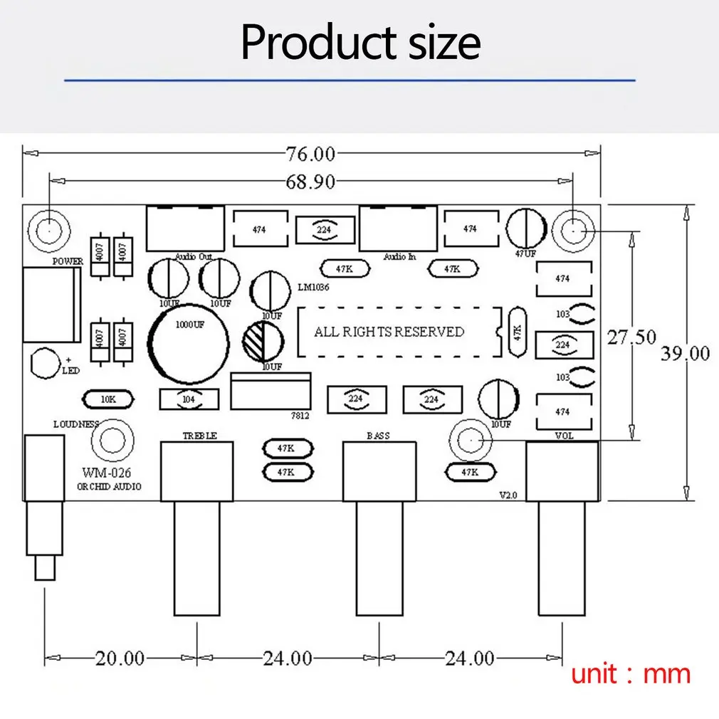 LM1036 OP-AMP HIFI усилитель предусилитель громкости тон эквалайзер плата управления DIY KIT и готовой продукции