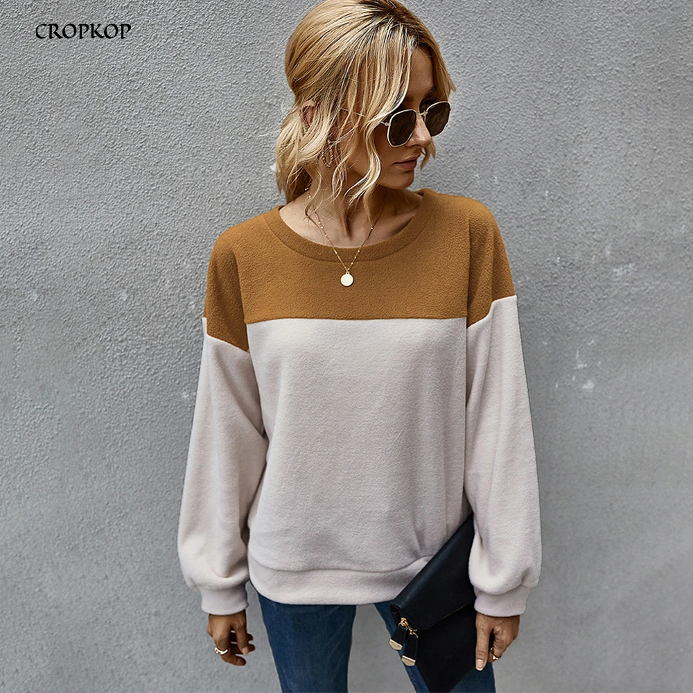 women's plain crew neck sweatshirts