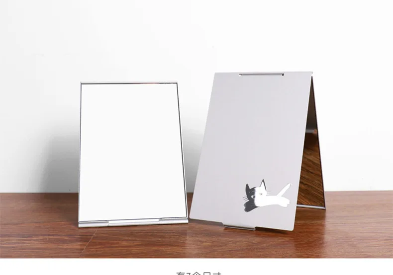 Bao сверхтонкая Многослойная-Размеры Алюминий зеркало Портативный складной зеркало для макияжа маленькое зеркало домашняя Повседневная Применение зеркальной металлической пряжкой