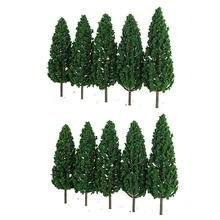 24x Mini Plastic Model Trees HO OO 1:50 Layout Railroad Scenery Building Toy
