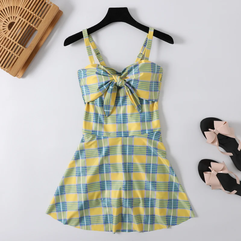 

Women Swimsuit Push Up 2020 Checkered One Piece Bathing Suit Swimming Suit for Women Swimwear Girls Lovely Beach Wear Summer