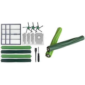 

1 Pairs of Multi-Surface Rubber Brushes for IRobot S9(9150) & 1set Filters for IRobot Roomba S9 (9150) S9+