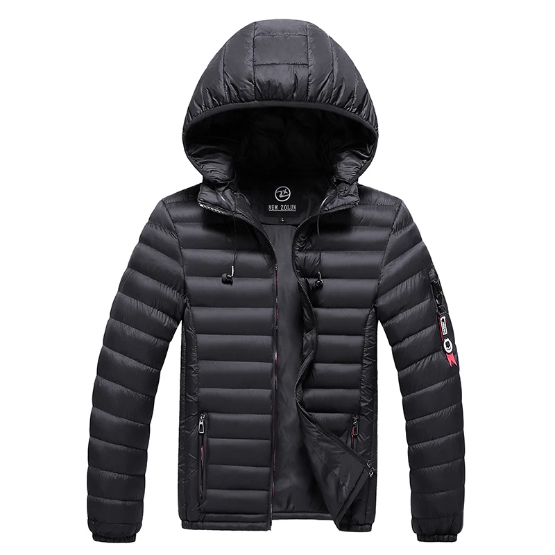 Мужская зимняя куртка, пальто, Мужская парка с капюшоном, теплое пальто, Повседневная приталенная Студенческая куртка, уличная парка, украшение для наушников - Цвет: HQ991 Black