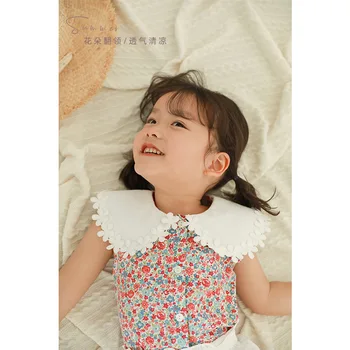 

2020 Korea Style Girls Printed Shirt Summer Fashion Girls Blouse 1-6t