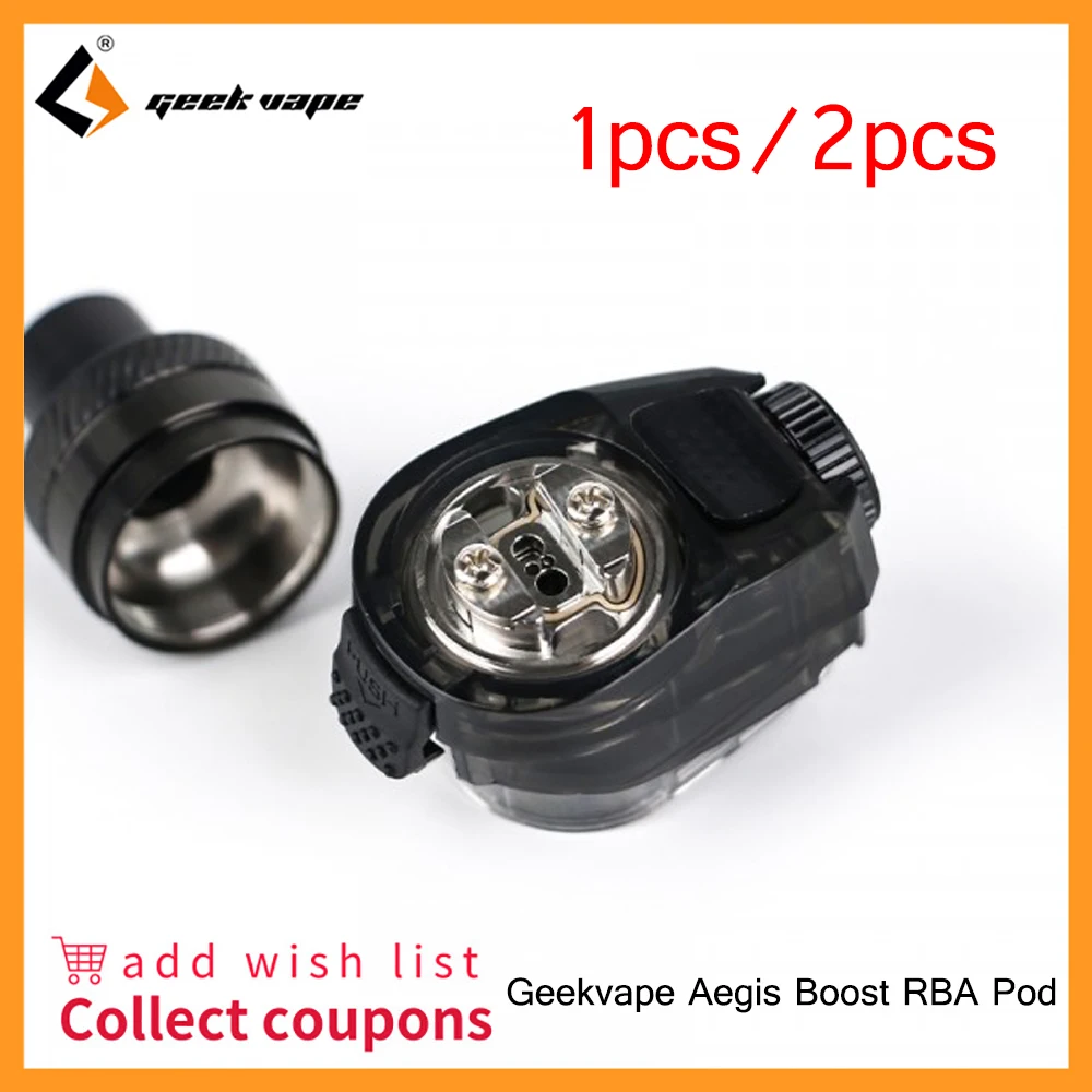 Cena Nowy geekvape aegis Boost RBA Pod elektroniczny papieros 2ml pojemność RDTA Atomizer dla geekvape aegis Boost Kit