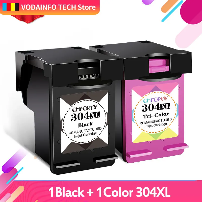 ATOPINK Cartucce 304 Nero, Sostituzione per Cartuccia HP 304 Nero, 304 XL  Compatibili con Inchiostro Stampante DeskJet 3750 3700 3720 3762 2630 2622