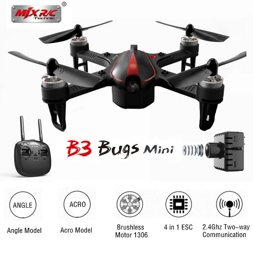 MJX ошибки 3 B3 мини Бесщеточный с двигателем 1306 2750KV 4 в 1 4A ESC 7 V 850mAh 45C батарея RC
