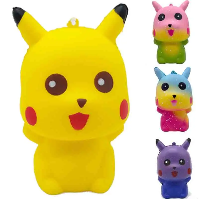 Pikachu blando Kawaii de Pokémon para niños, juguete antiestrés de elevación lenta, alivio del estrés, juguetes para apretar