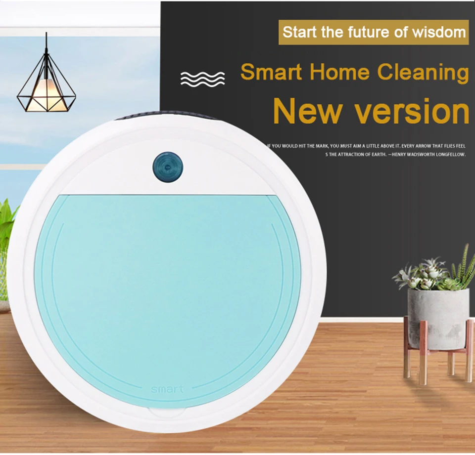 

Fully Automatic 4-in-1 Smart Robot Vacuum Cleaner 3200pa USB Charging Sweeping Robot Dry and Wet Mop UV Disinfection Cleaner