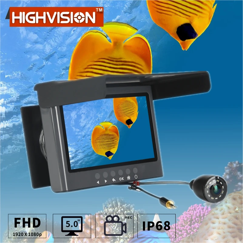 

Wholesale 5 Inch Fishing Monitor 2 Megapixel HD Video Fish Finder Winter Ice Fishing Video 1080P Fish Finder Tape Recording