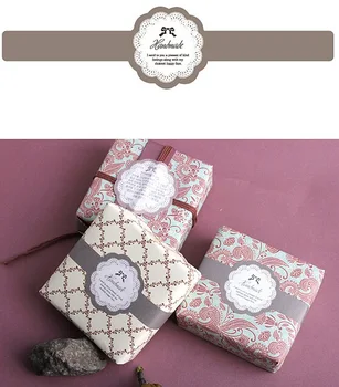 

30pcs/pack Gray Long Strip Handmade Seal Celebrating With Us Labels Stationery DIY Hand Made Gift Sealing Stickers