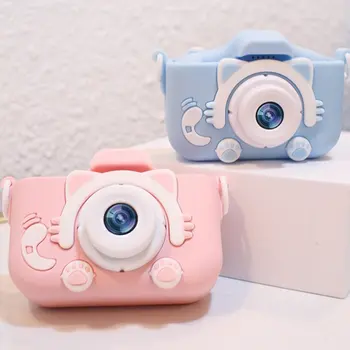 

Mini Digital Camera Cartoon Cute Camera Toys Children Birthday Gift Toddler Toys Memory card camera with silicone cover