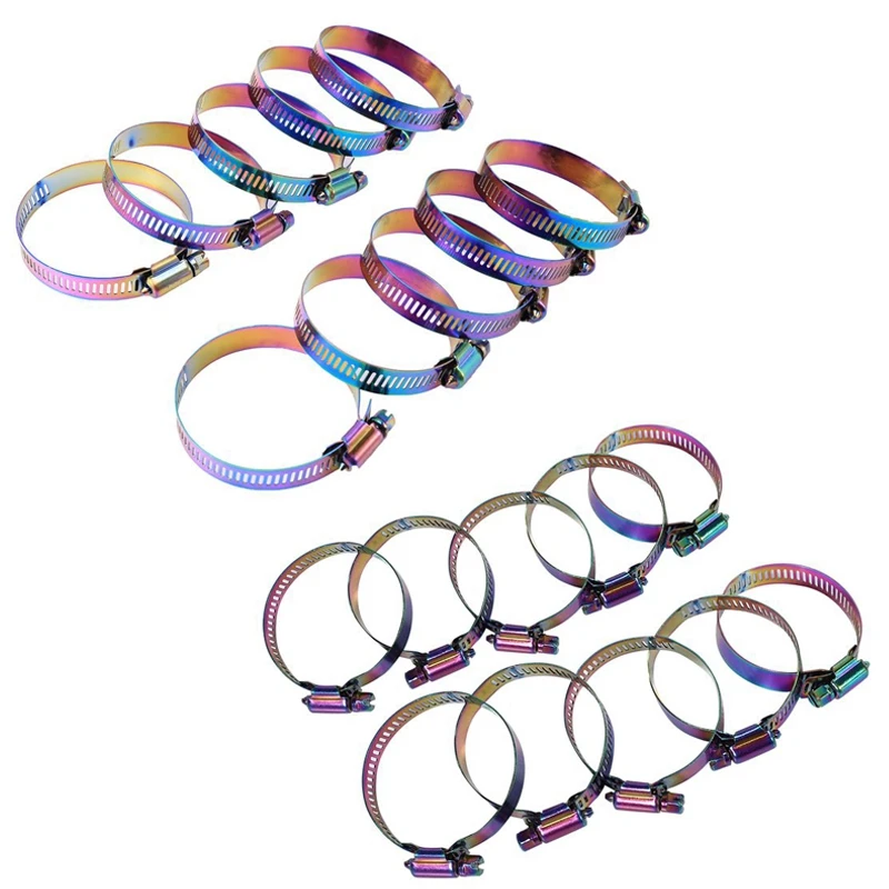 10X Stainless Steel Fuel Line Pipe Hose Clamp Clip Drive Hose Clamp