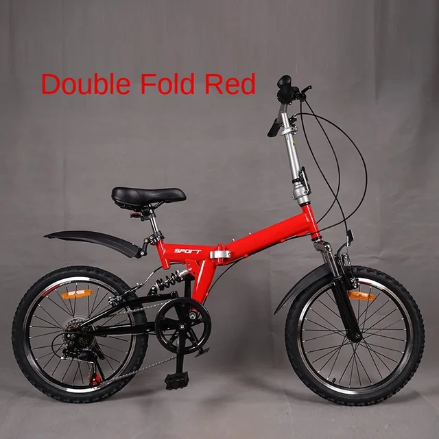 Doki Toy 2021 New 20-inch Adult Men And Women Children 6 Speed Folding Bike Road Bike Speed Bike Gift Car 4