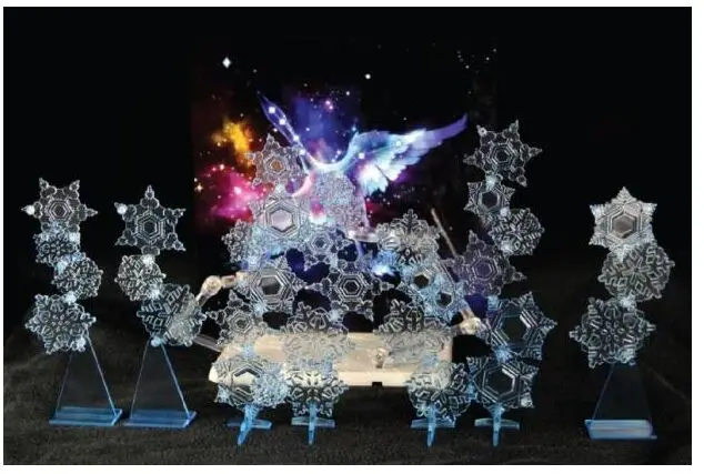 

dismond dust hyoga Aquarius camus special effect with stand Bracket Background paper