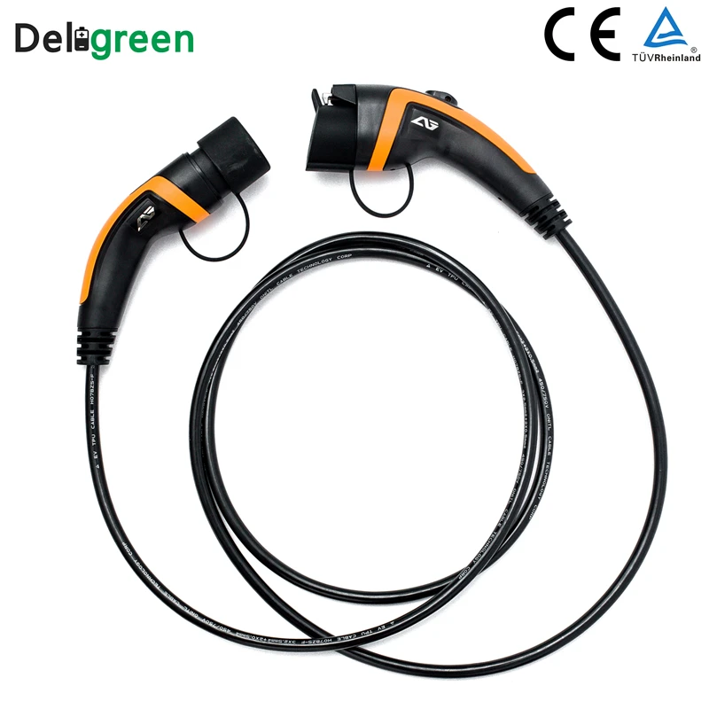 16A 32A Type 1 to Type 2 EV Cable J1772 to