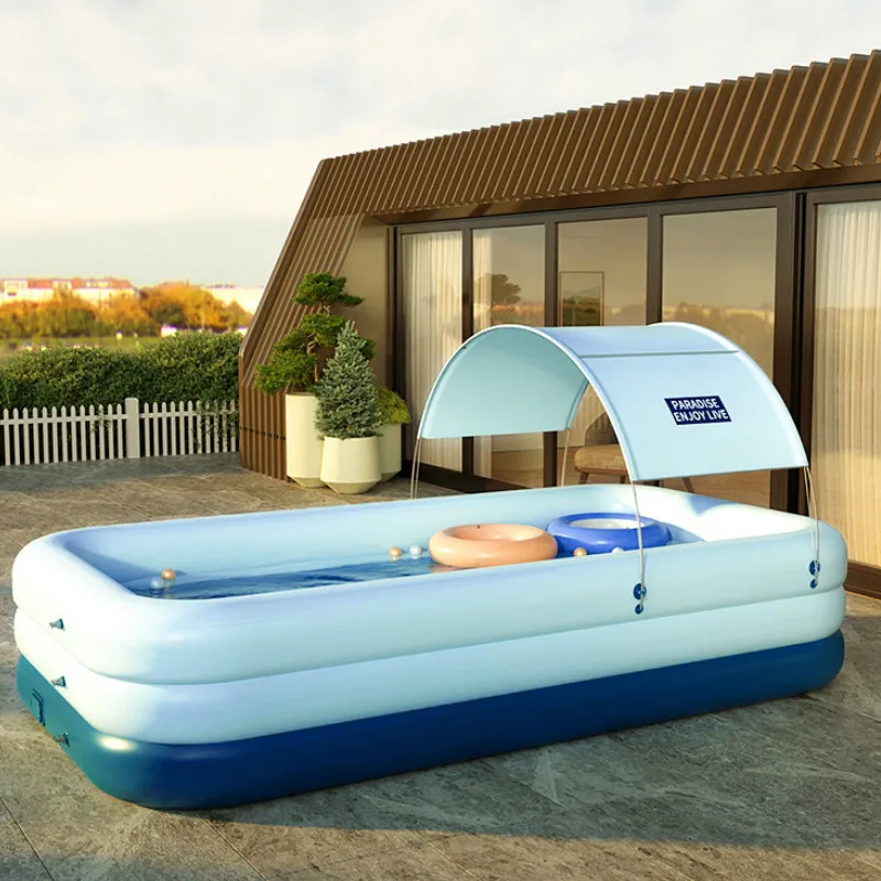 Kids Outdoor Canopy Sunshade Swimming Pool PVC Wireless Automatic Inflatable Swimming Pool Household Adult Large Infant
