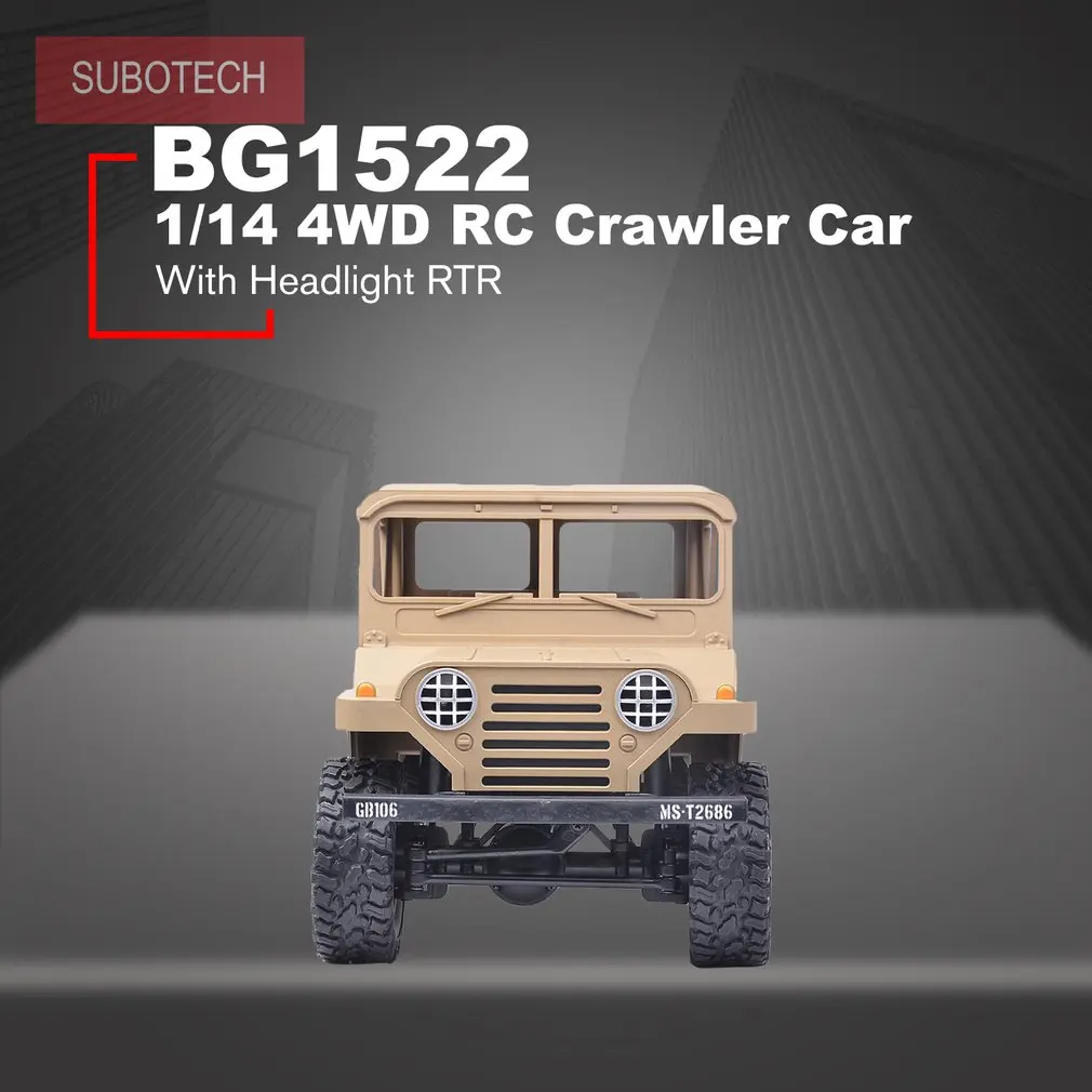 SUBOTECH BG1522 1/14 2,4G 4WD гусеничный внедорожный Радиоуправляемый альпинистский автомобиль багги игрушки высокоскоростное транспортное средство с фарой RTR
