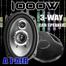 Haut-parleur stéréo 1000W, 1 paire, universel, 3 voies, avec Tweeter, basse, modification de voiture, véhicule super puissant