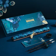 Китайская повторяемая ткань для письма Lan ting xu, копировальная книга, Свиток, Волшебная парча, копировальная бумага, каллиграфия, кисть для рисования, подарок художника