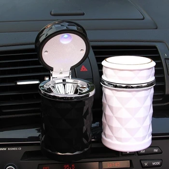 

LED car ashtray with LED lamp ashtray creative night lamp high temperature and wear resistant