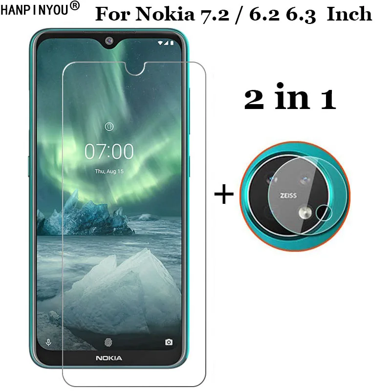 2 в 1 переднее закаленное стекло для Nokia 7 6 3 &quotмягкая защитная пленка объектива