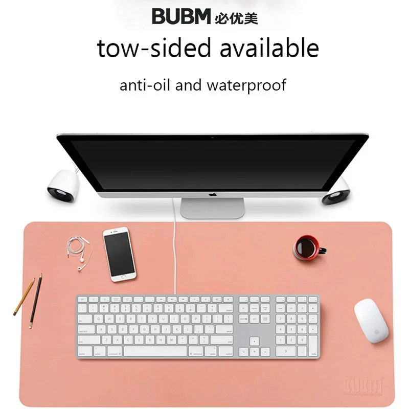 BUBM Multifunctional Office Desk Pad Protector Waterproof PU Leather Computer Gaming Mouse Both sides are available | Компьютеры и