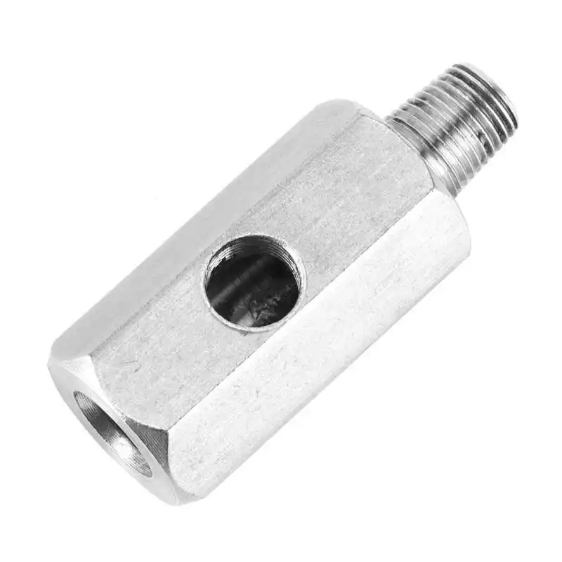 

Automobiles Pressure Meter 1/8in BSPT Oil Pressure Sensor Tee to NPT Adapter Stainless Steel Fitting for Turbo Supply Feed