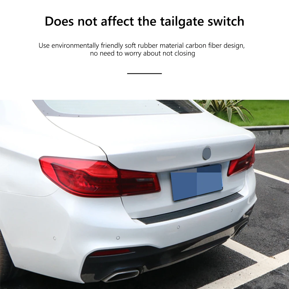 Car trunk guard plate sticker rear bumper trim protection strip pad car stickers car door stickers car reflective stickers car bumper sticker