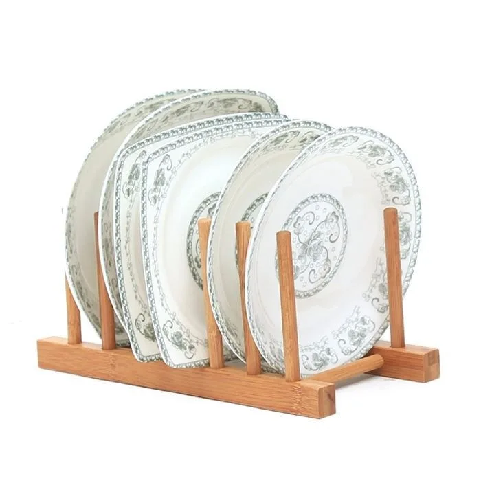Bamboo Dish Rack Dishes Drainboard Drying Drainer Storage Kitchen Cabinet Organizer Flatware Shelf Accessories | Дом и сад