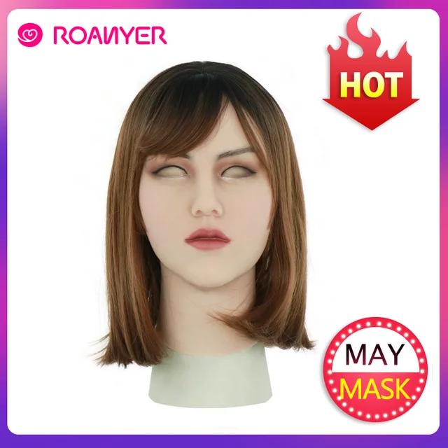 US $217.00  Roanyer May mask Crossdresser Female Mask with Realistic Skin Silicone Mask for Crossdresser & Tran